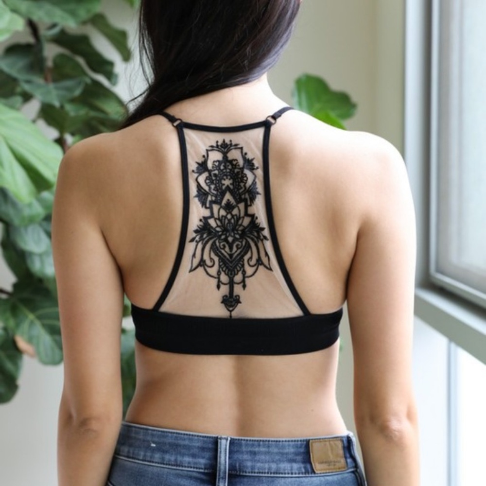 LAST 1 XS/S New Design Back Mesh Racerback Bralette - Picture 5 of 15